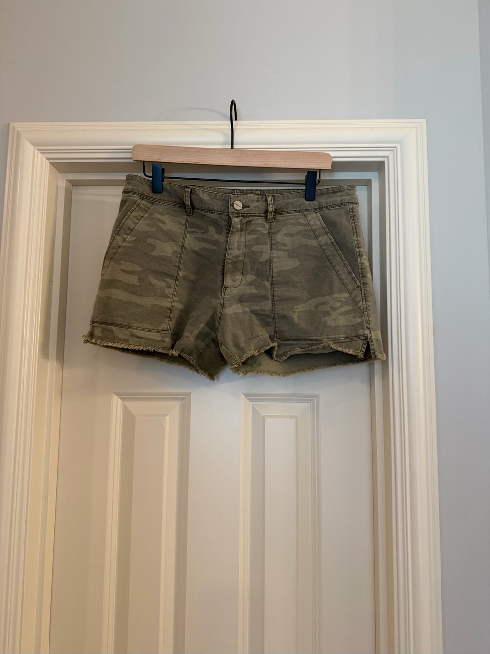 Women’s Olive Camo Utility Shorts